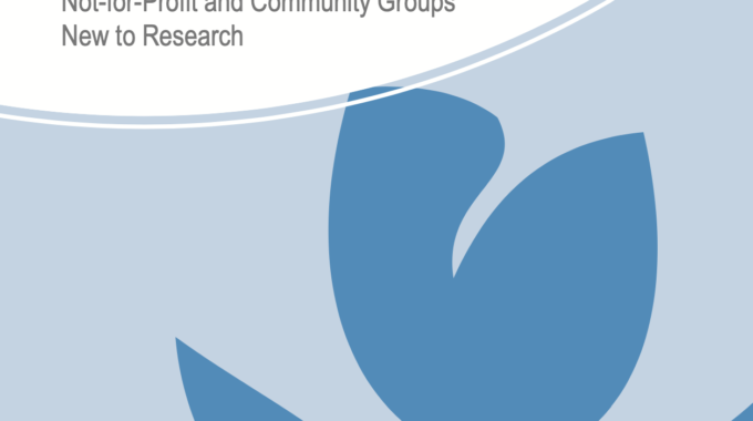 Public & Patient Involvement In Ireland  – A Guide For Not-For-Profit And Community Groups New To Research